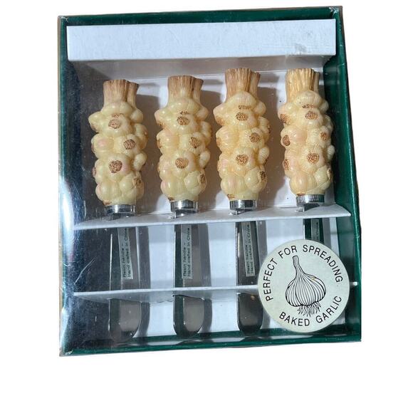 NEW! Boston Warehouse Spreaders. Set of 4 Stainless Steel Knives. rare vintage - Picture 1 of 4